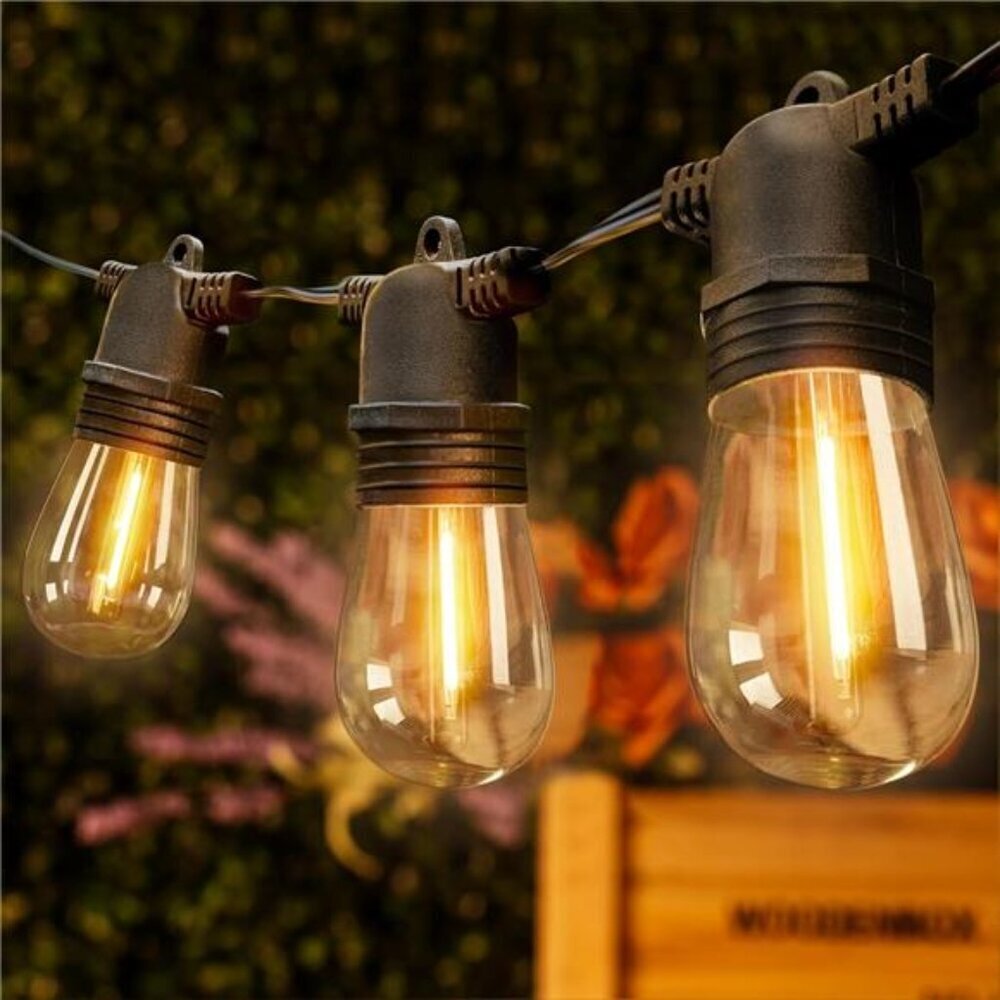 Patio String Lights 25FT Waterproof Connectable Outdoor